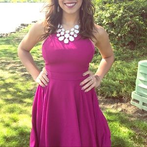 Magenta mini dress